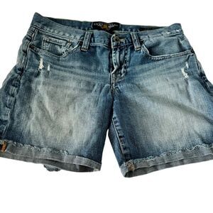 Lucky Brand Abbey Short Denim Raw Hem Jean Shorts Size 2/26